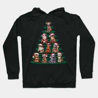 Cats Decoration Christmas Tree Family Xmas 2023 Hoodie